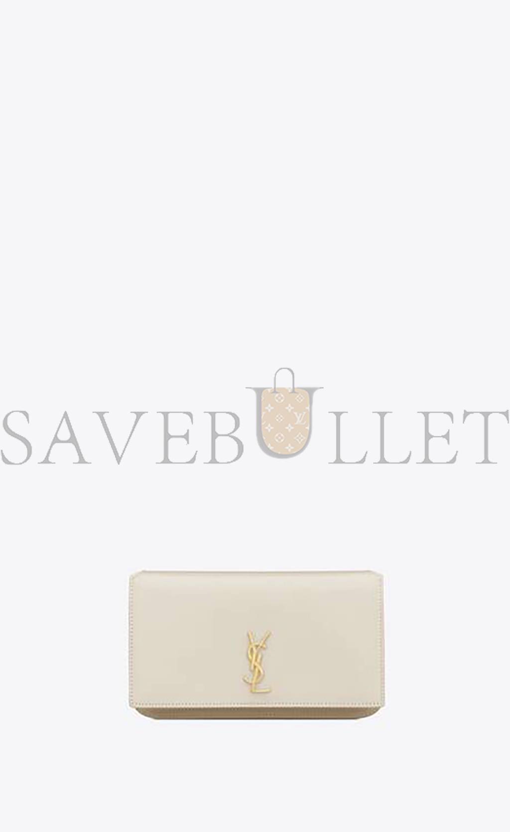 YSL CASSANDRE PHONE HOLDER WITH STRAP IN SMOOTH LEATHER 6350950U40J9207 (18*11*2.5cm)