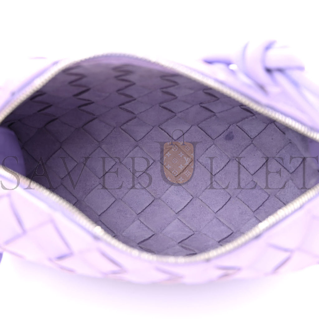 BOTTEGA VENETA NAPPA INTRECCIATO MINI LOOP CAMERA BAG WISTERIA  (18*11*8cm)