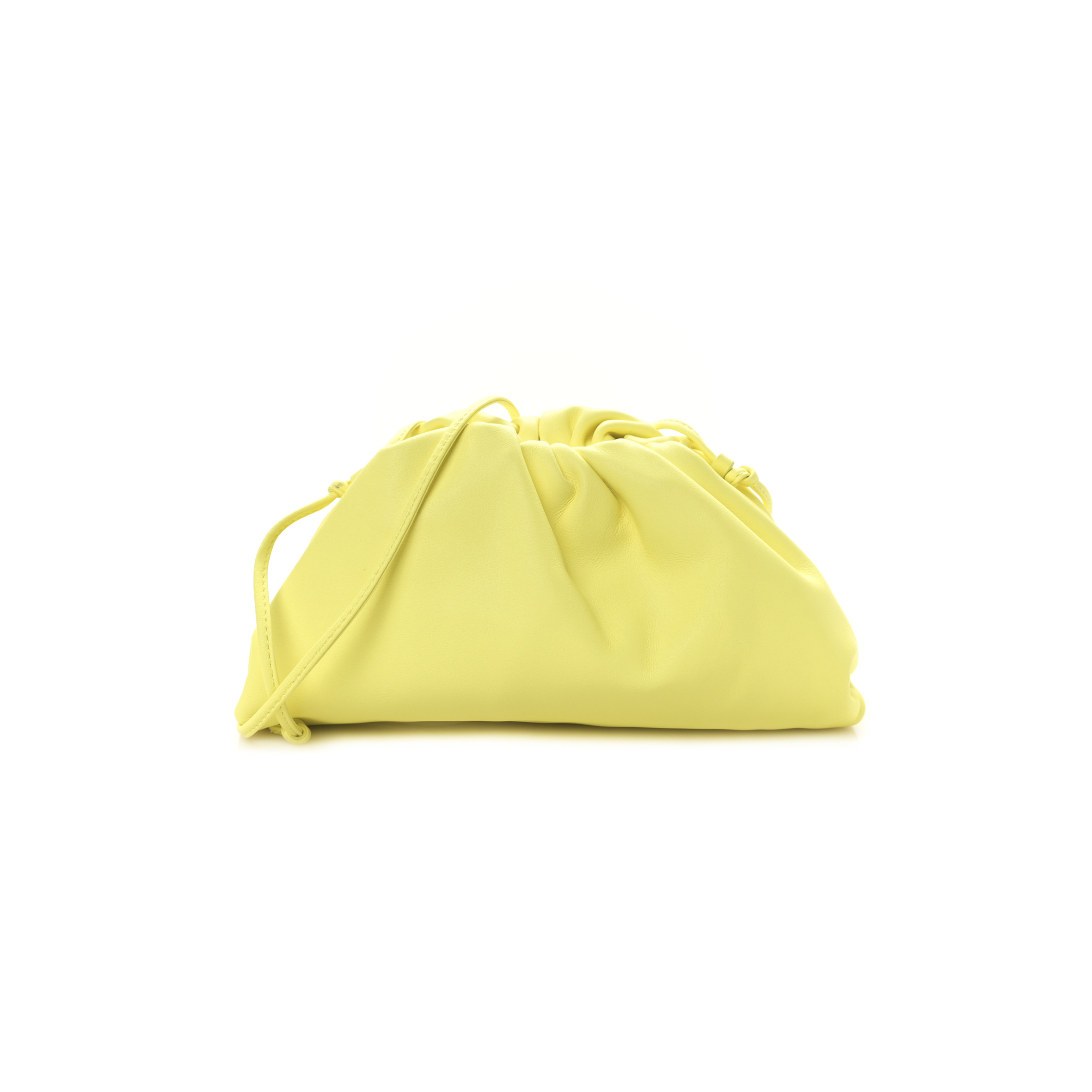 BOTTEGA VENETA BUTTER CALFSKIN THE MINI POUCH SHERBERT (23*13*6cm)