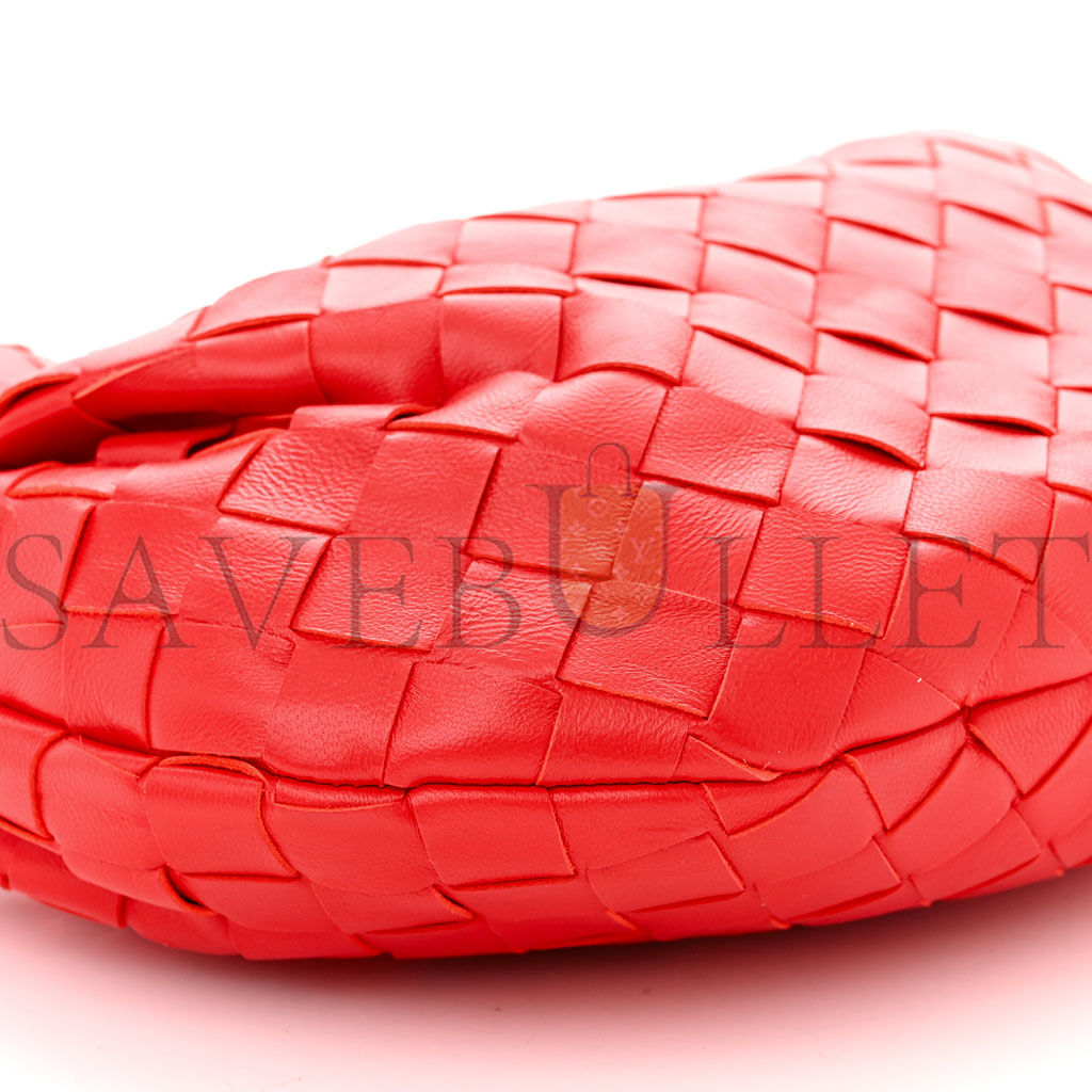 BOTTEGA VENETA NAPPA INTRECCIATO MINI JODIE REDSTONE (24*13*8cm)