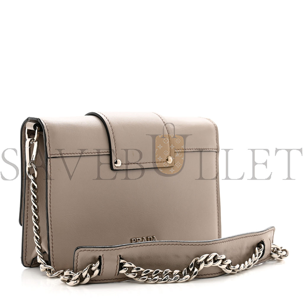 PRADA CITY CALF RIBBON BAG POMICE (19*13*5cm)