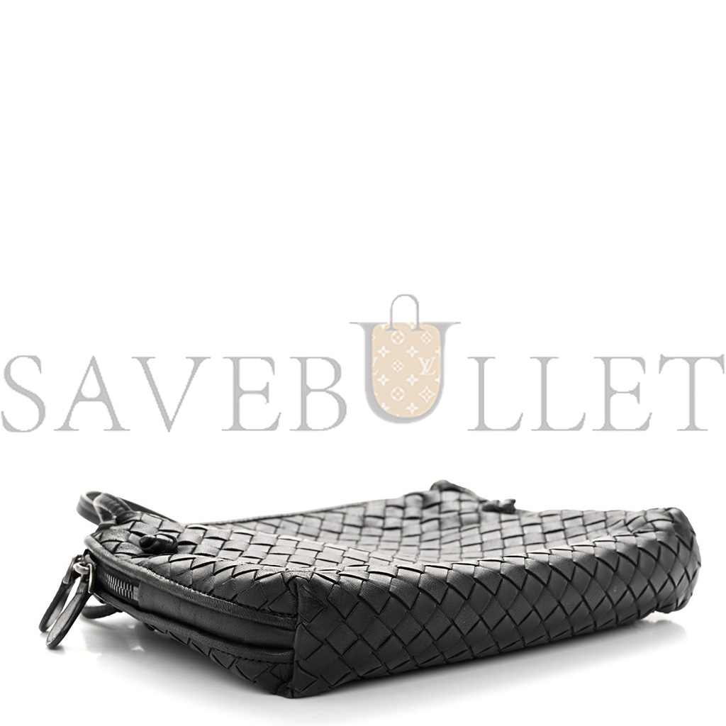 BOTTEGA VENETA NAPPA INTRECCIATO NODINI BAG BLACK  (23*18*5cm)