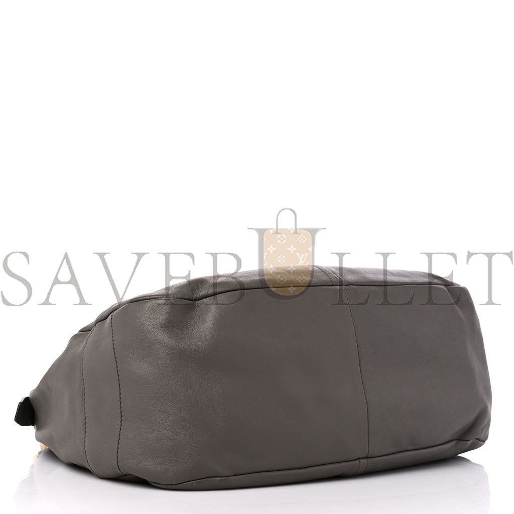 PRADA SOFT CALF HOBO BAMBU GREY (32*29*14cm)