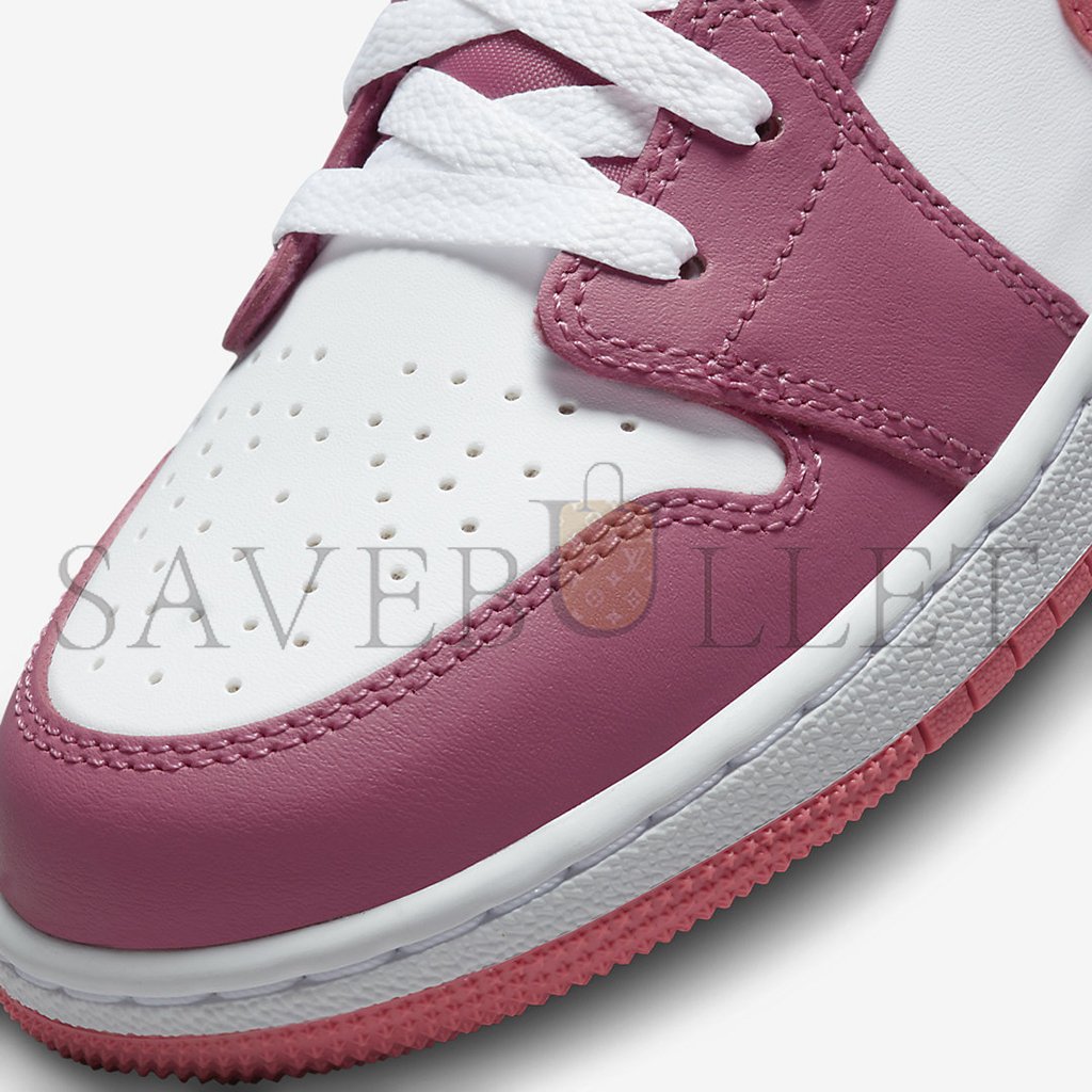 AIR JORDAN 1 LOW GS DESERT BERRY WHITE PINK 553560-616