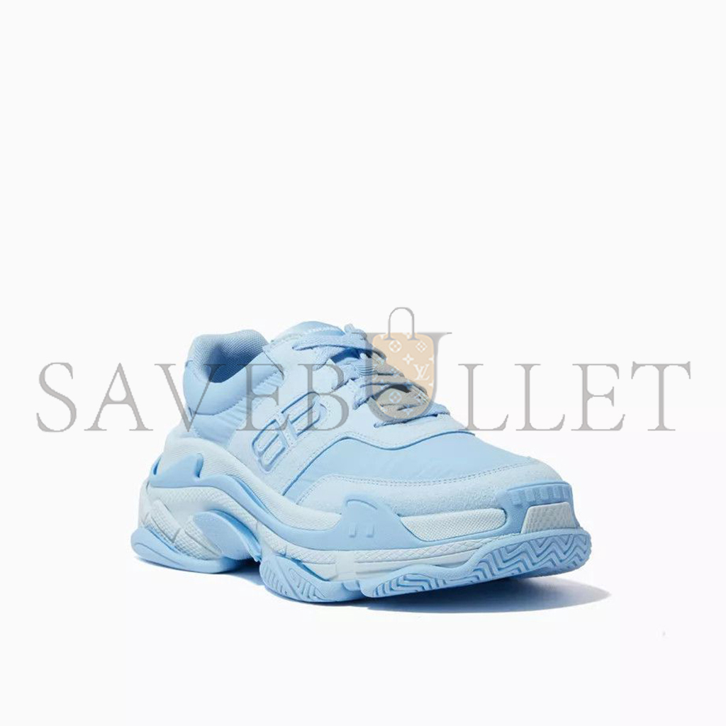 BALENCIAGA TRIPLE S SNEAKERS IN SUEDE & NYLON BLUE REPS 710156W3CU24045