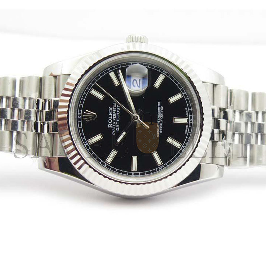 ROLEX DATEJUST 41 OYSTER, 41 MM, OYSTERSTEEL AND WHITE GOLD WATCH 126334