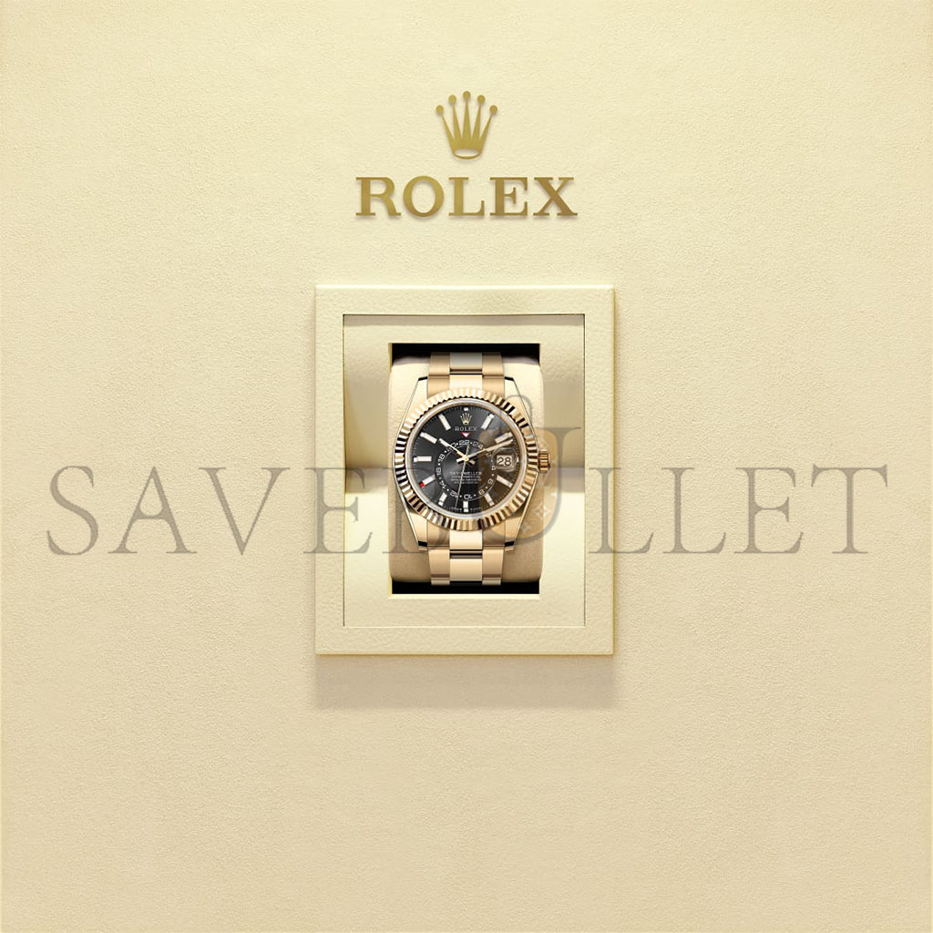 ROLEX SKY-DWELLER OYSTER, 42 MM, YELLOW GOLD WATCH 336938