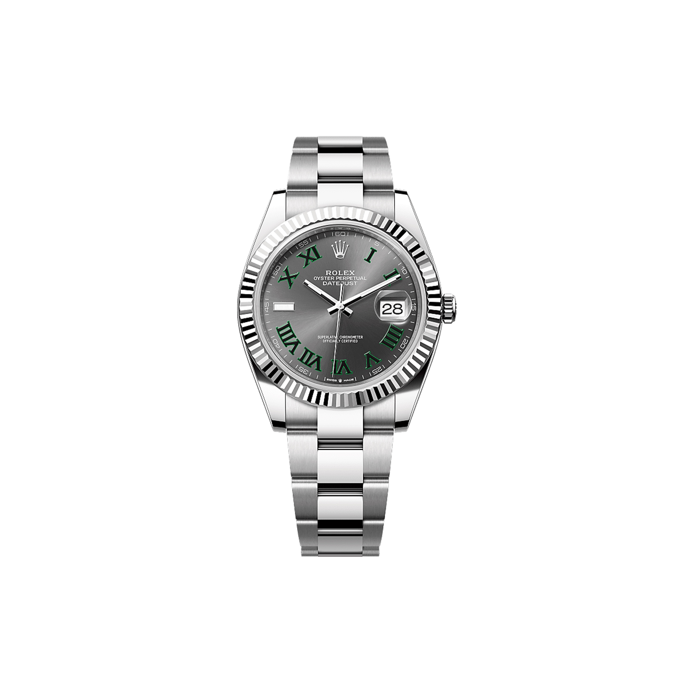 ROLEX DATEJUST 41 OYSTER, 41 MM, OYSTERSTEEL AND WHITE GOLD WATCH 126334-0021