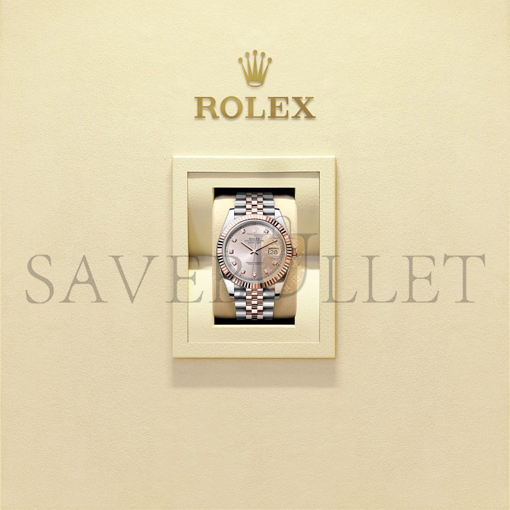 ROLEX DATEJUST 41 OYSTER, 41 MM, OYSTERSTEEL AND EVEROSE GOLD WATCH 126331-0008