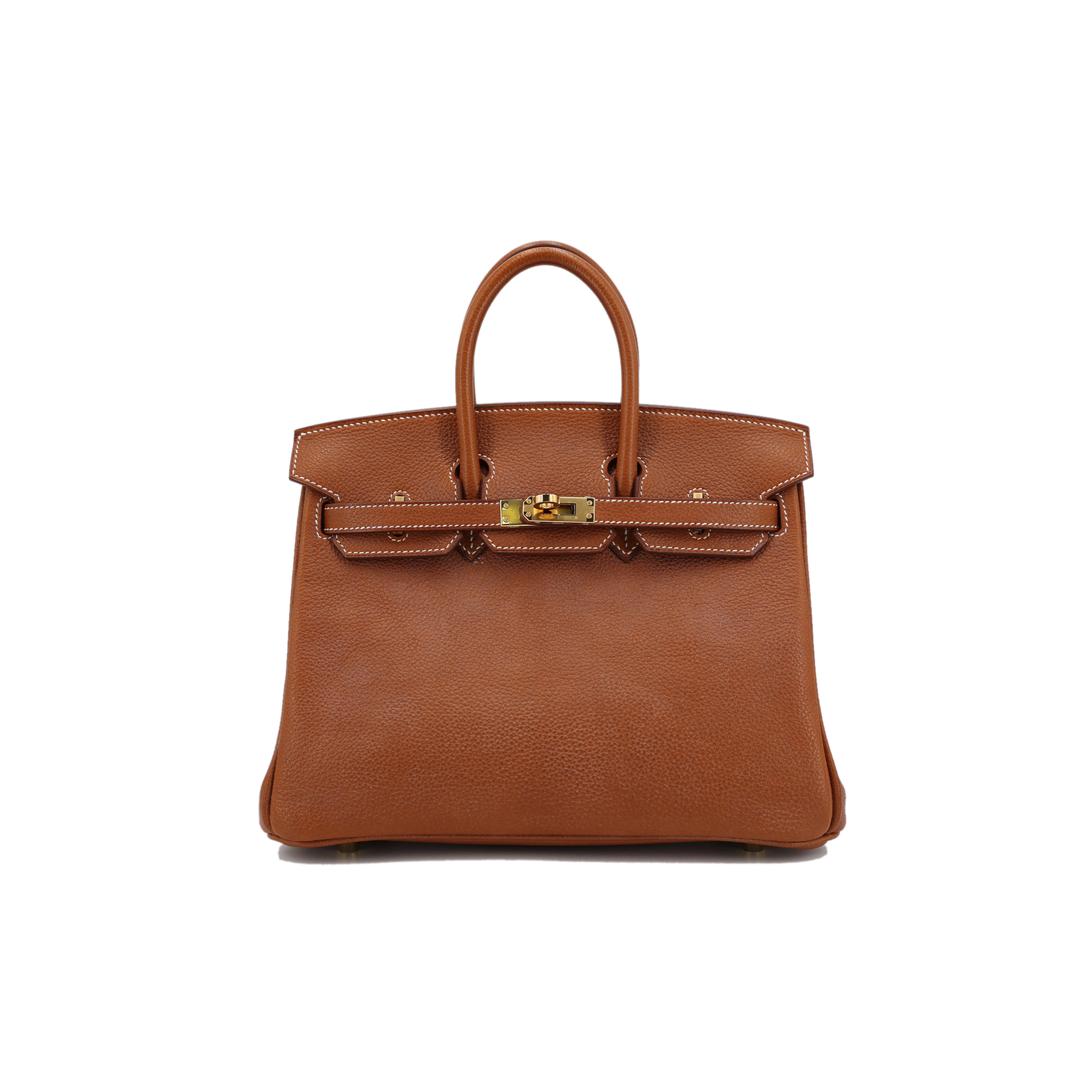 HERMES MASTER BIRKIN 25 SADDLE LEATHER GOLDEN BROWN GOLD BUCKLE BAG 9012863189 (25*20*13cm)