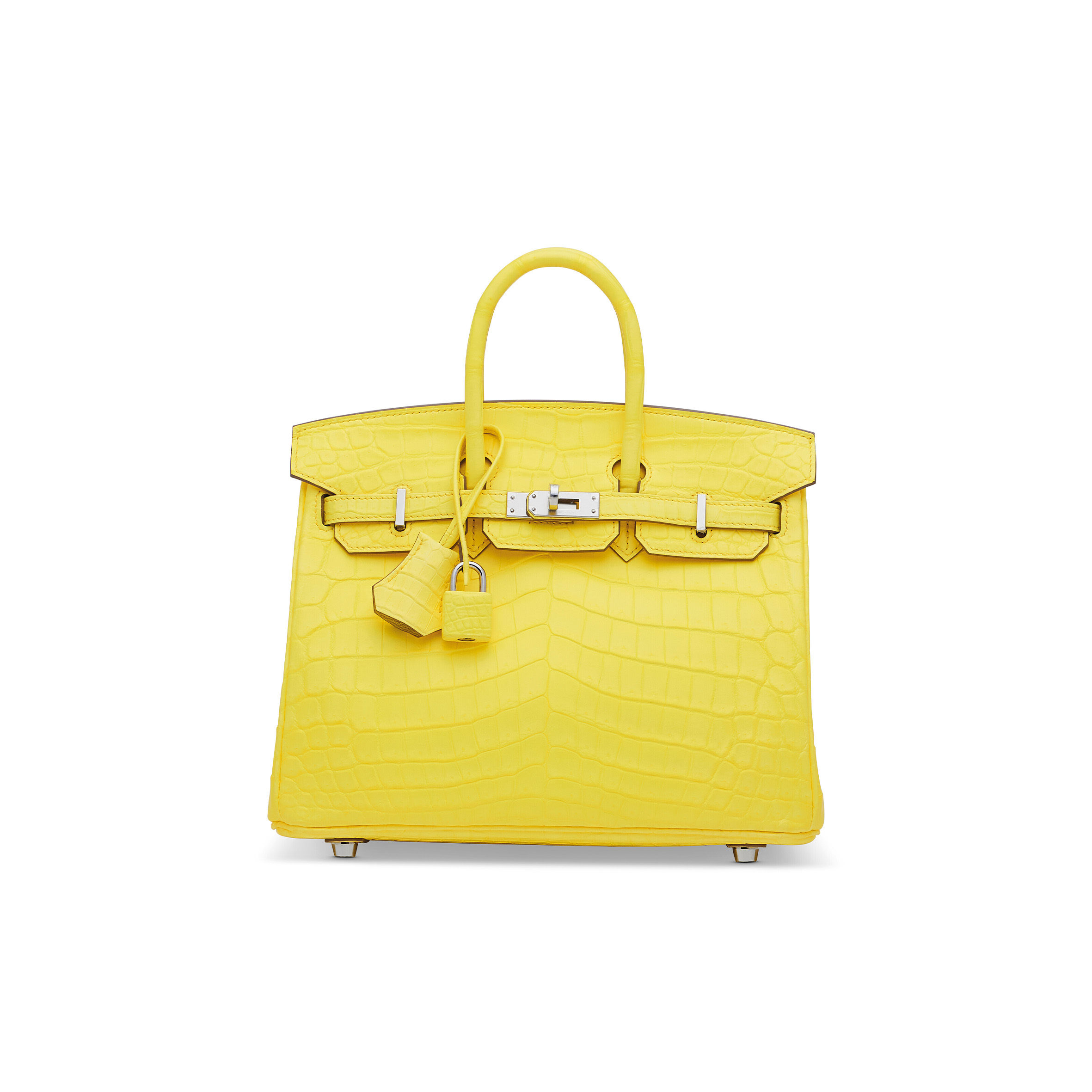 HERMES MASTER BIRKIN 25 MIMOSA MATTE POROSUS CROCODILE BAG 1868455857 (25*20*13cm)