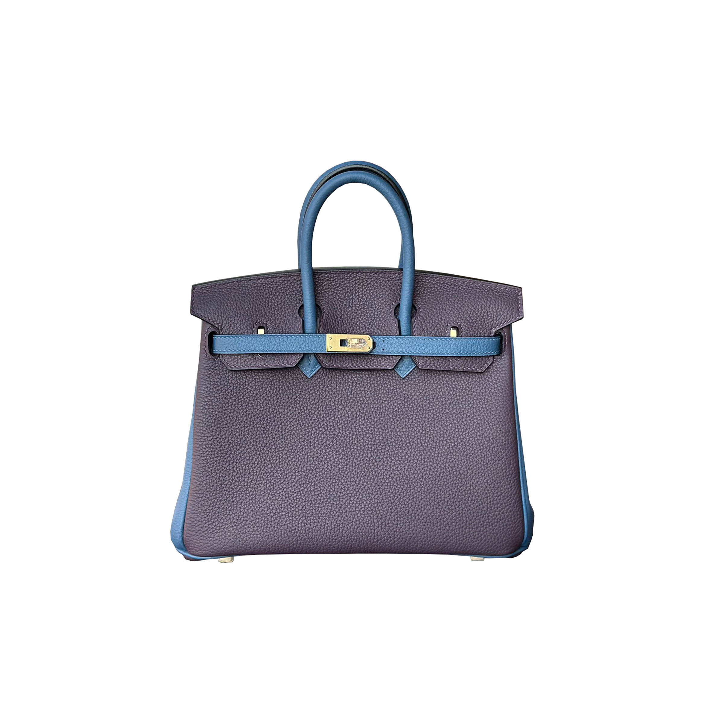 HERMES MASTER BIRKIN 25 GOLD BUCKLE ELECTRIC BLUE BAG 1917288353 (25*20*13cm)