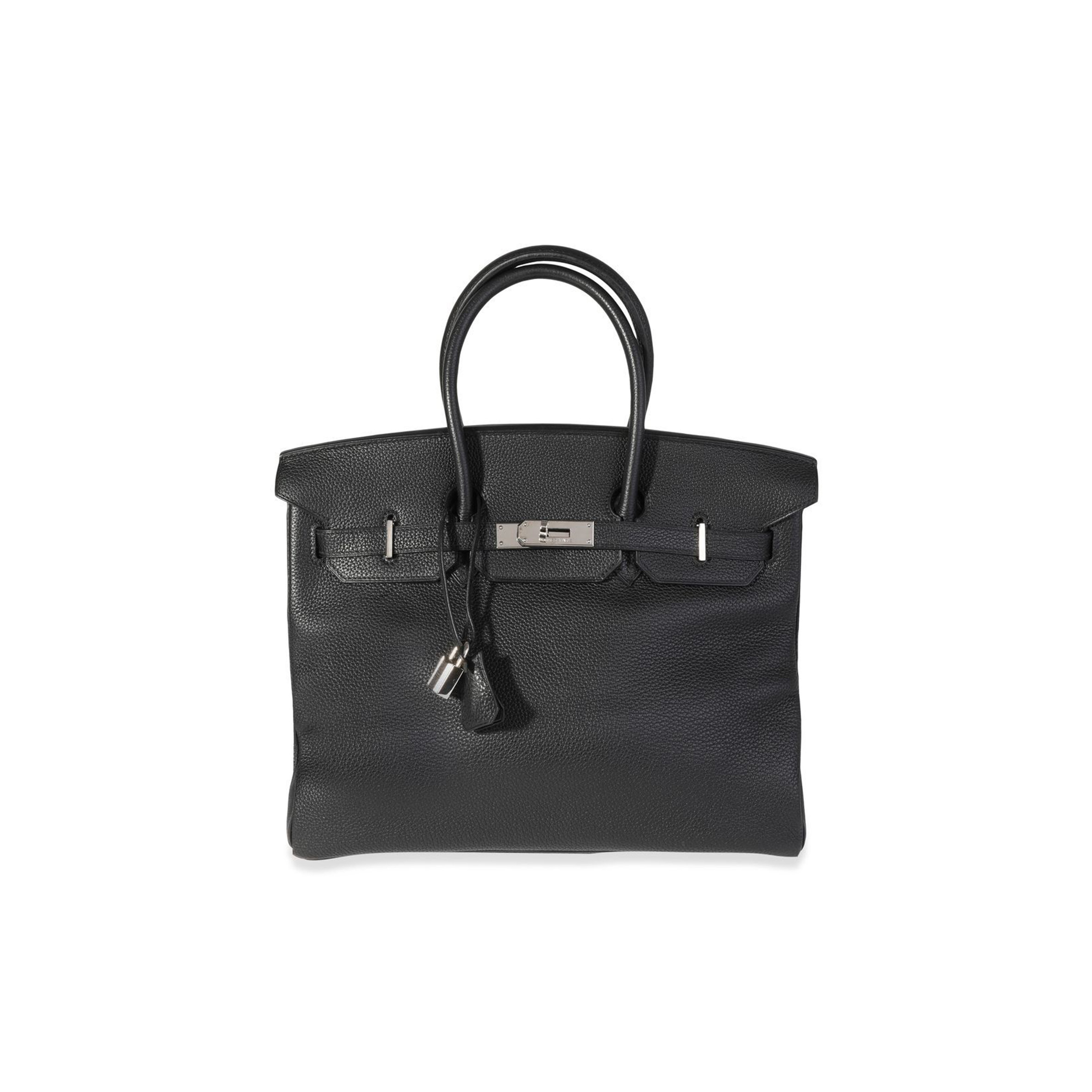 HERMÈS MASTER BIRKIN 35 TOGO BLACK LEATHER AND SILVER BUCKLE HANDBAG 18494998 (35*25*18cm)