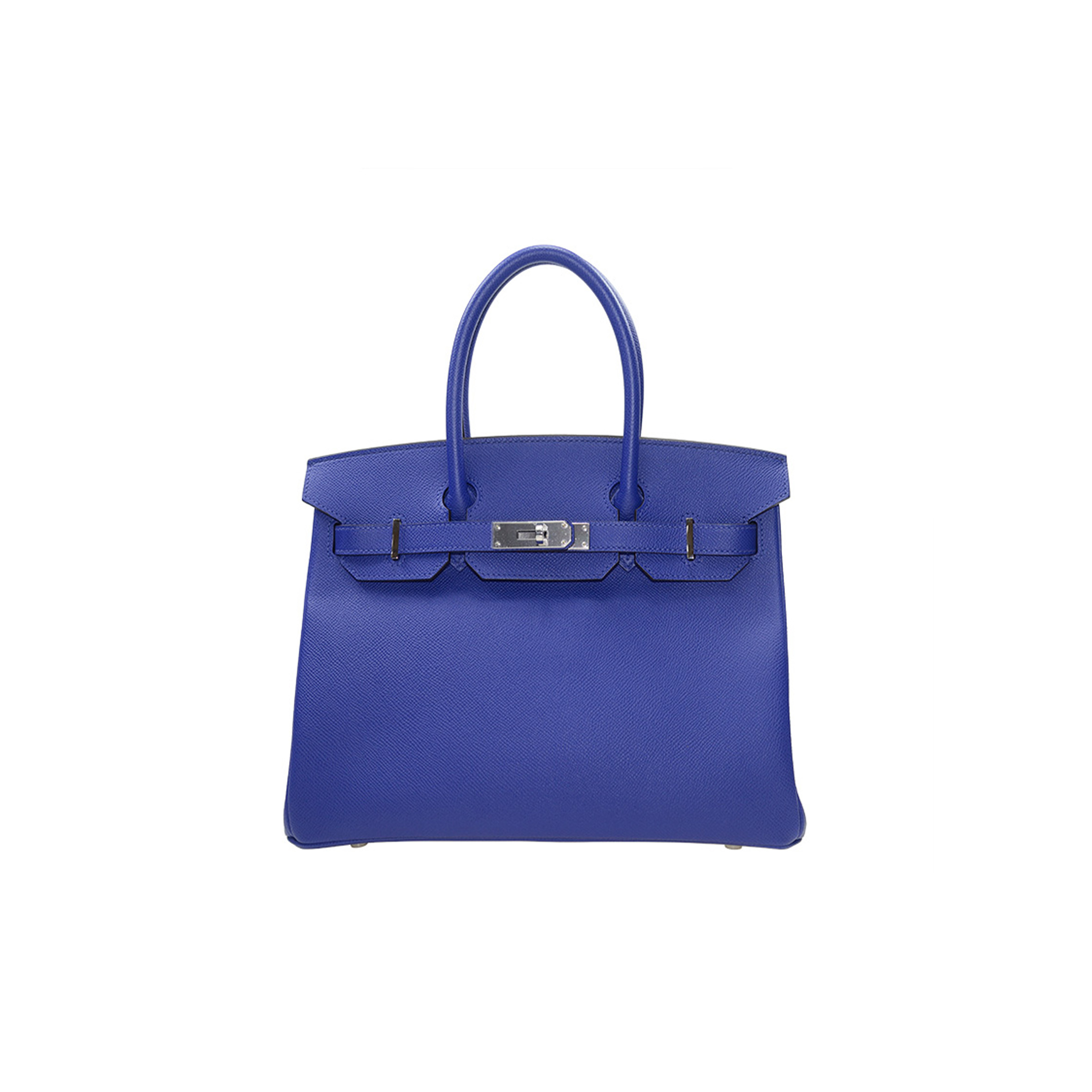 HERMES MASTER BIRKIN 35 TOGO LEATHER ELECTRIC BLUE SILVER BUCKLE BAG H028369CK7T (35*28*18cm)