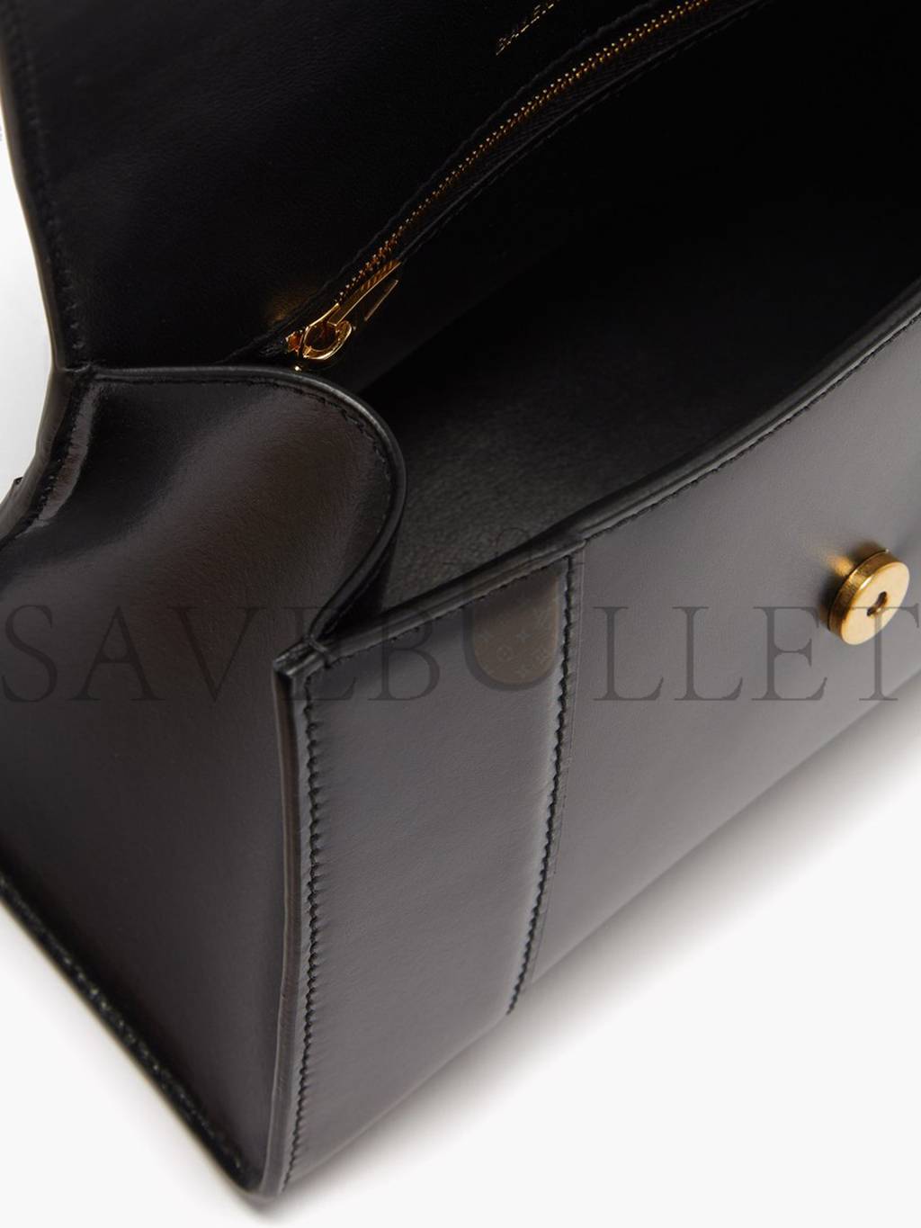 BALENCIAGA BLACK HOURGLASS SMALL LEATHER BAG  MATCHESFASHION US (22.6*14.9*10.1cm)