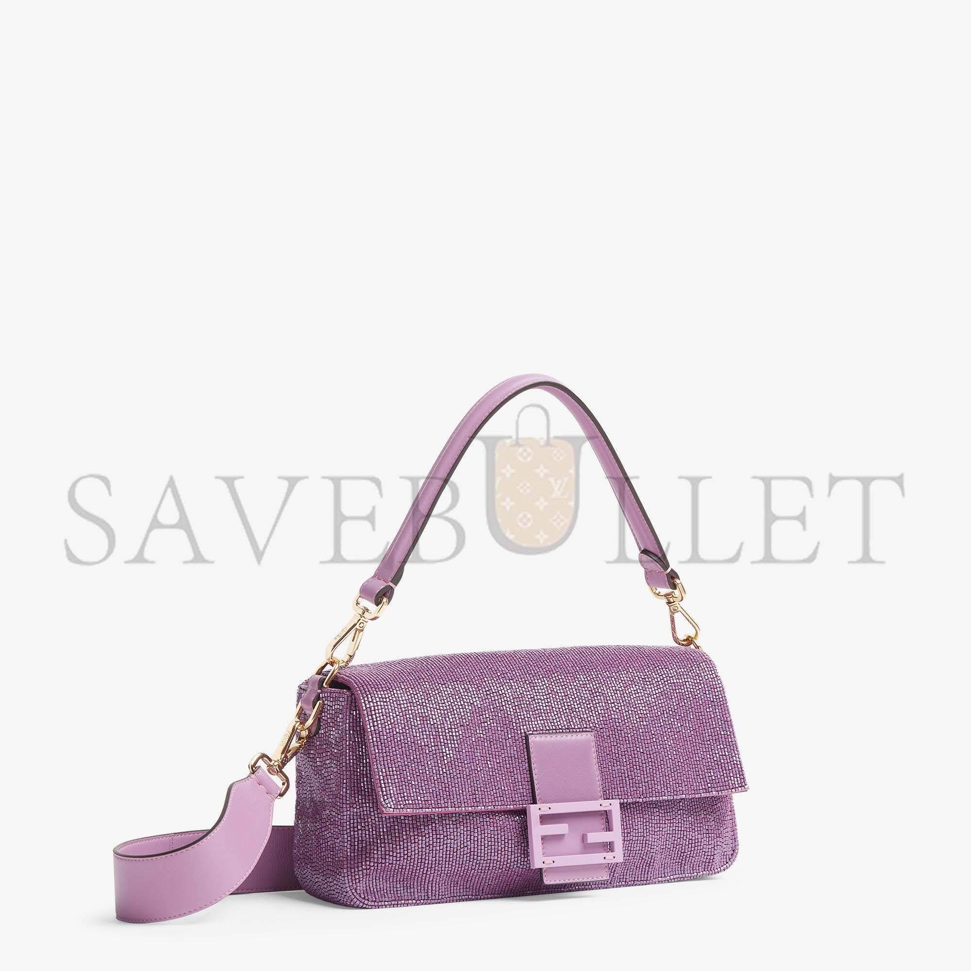 FENDI BAGUETTE - RE-EDITION BAG IN LILAC BEADS 8BR600AM2LF1JCO (27*15*6cm)