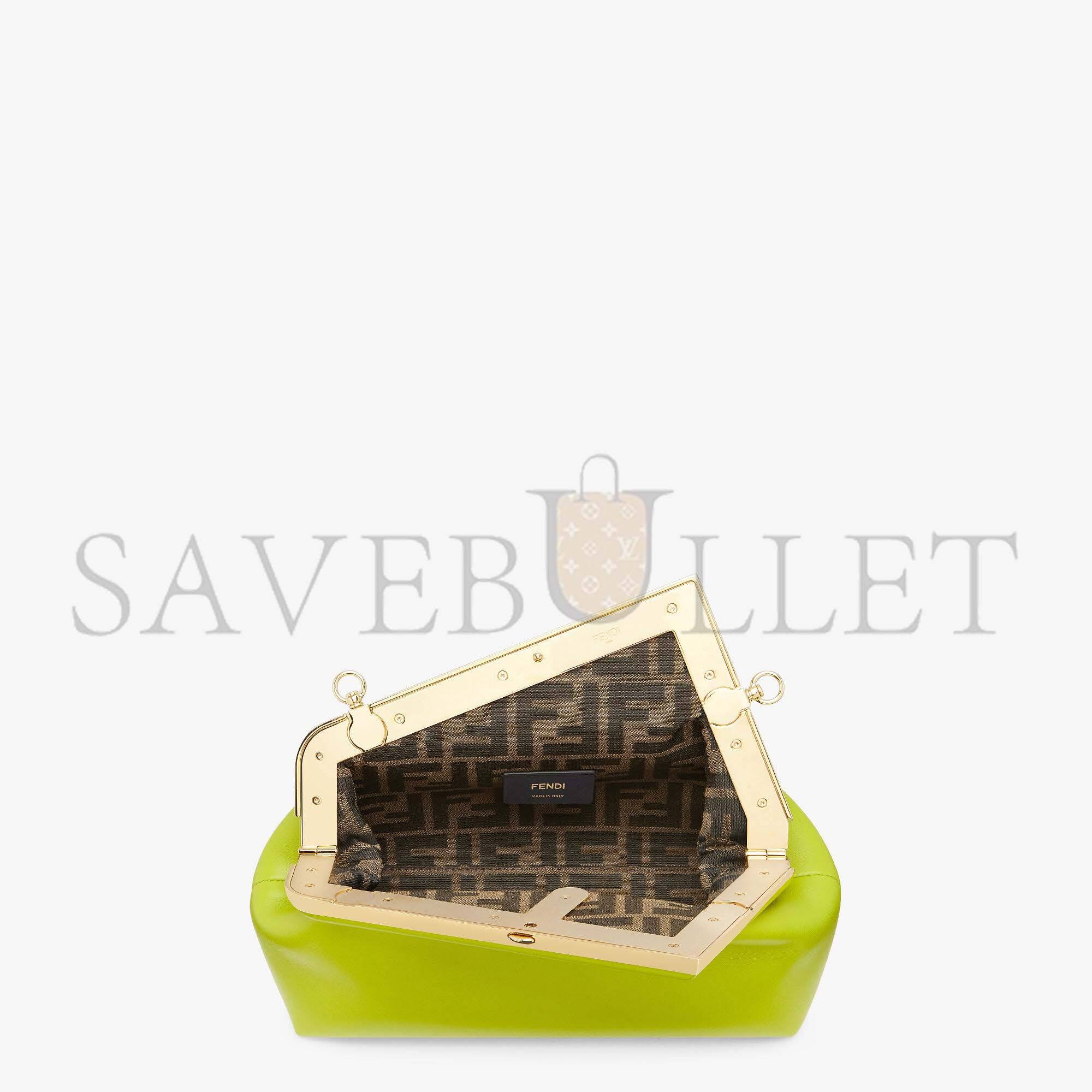 FENDI FIRST SMALL - ACID GREEN LEATHER BAG 8BP129ABVEF1JCP (26*18*9.5cm)