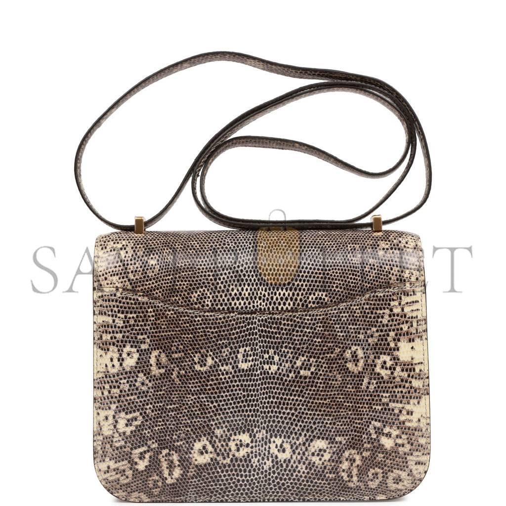 HERMES MINI CONSTANCE 18 OMBRE LIZARD VARANUS GOLD HARDWARE (18*16*5cm)