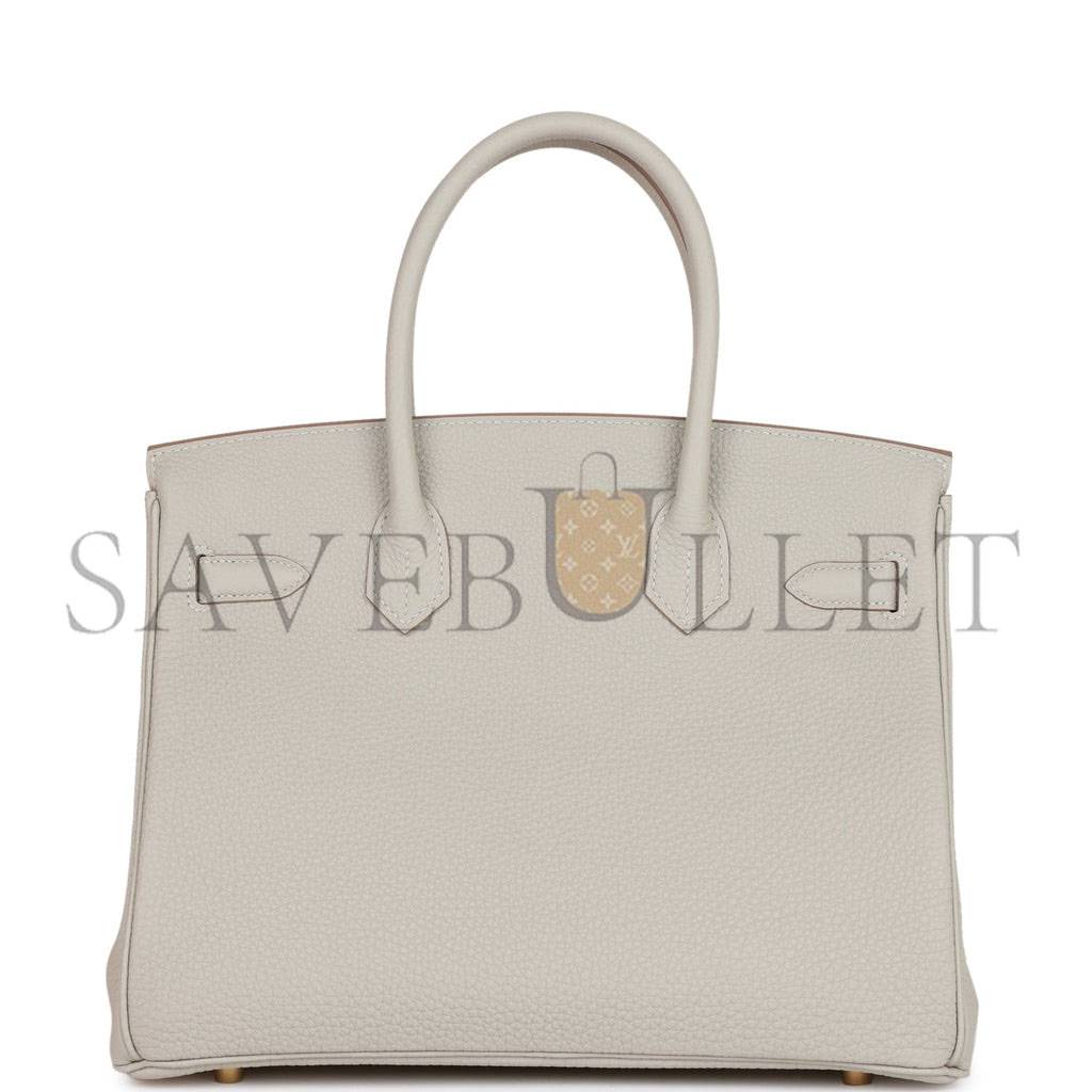 HERMES BIRKIN 30 GRIS PERLE TOGO GOLD HARDWARE (30cm)