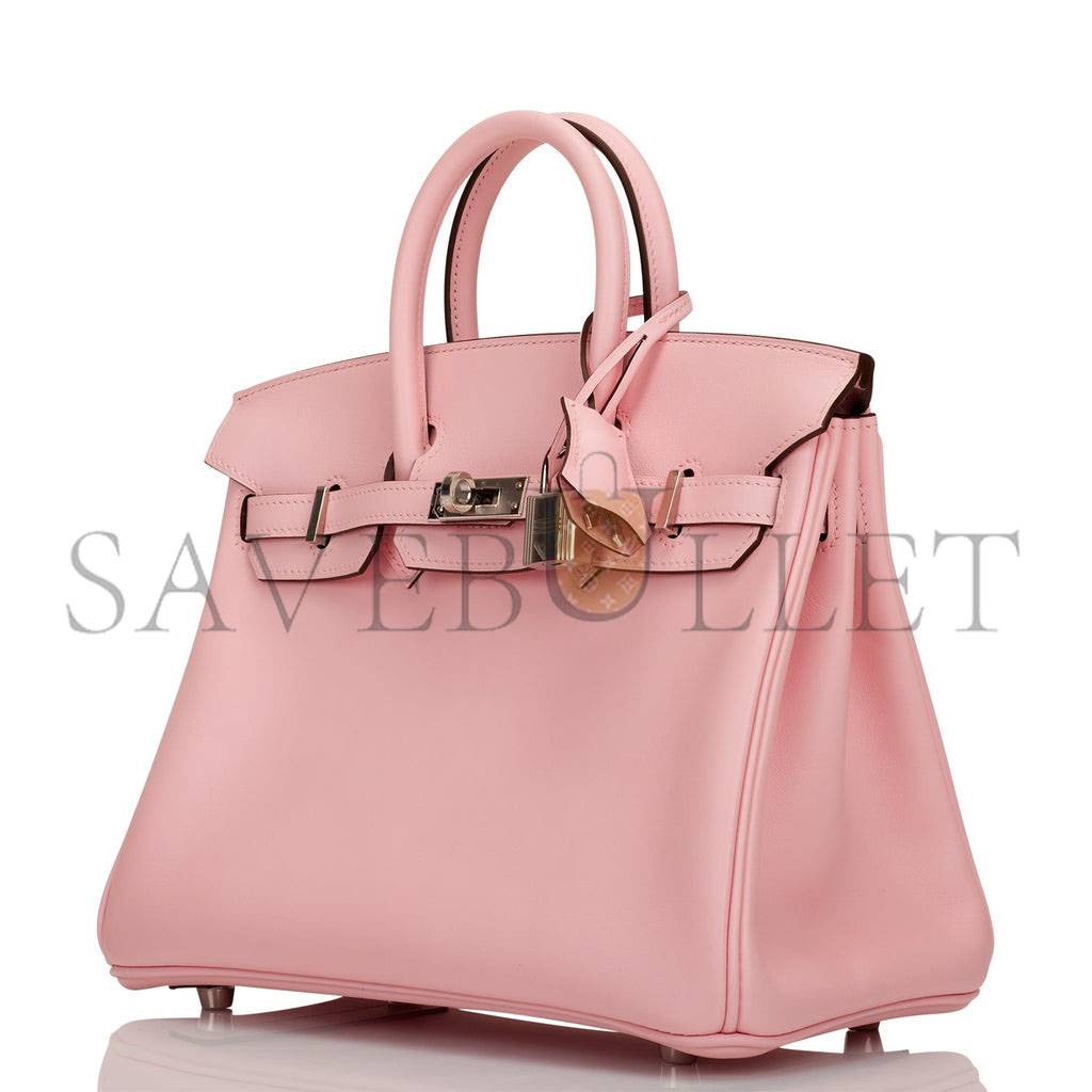 HERMES BIRKIN 25 ROSE SAKURA JONATHAN PALLADIUM HARDWARE HANDMADE (25cm)