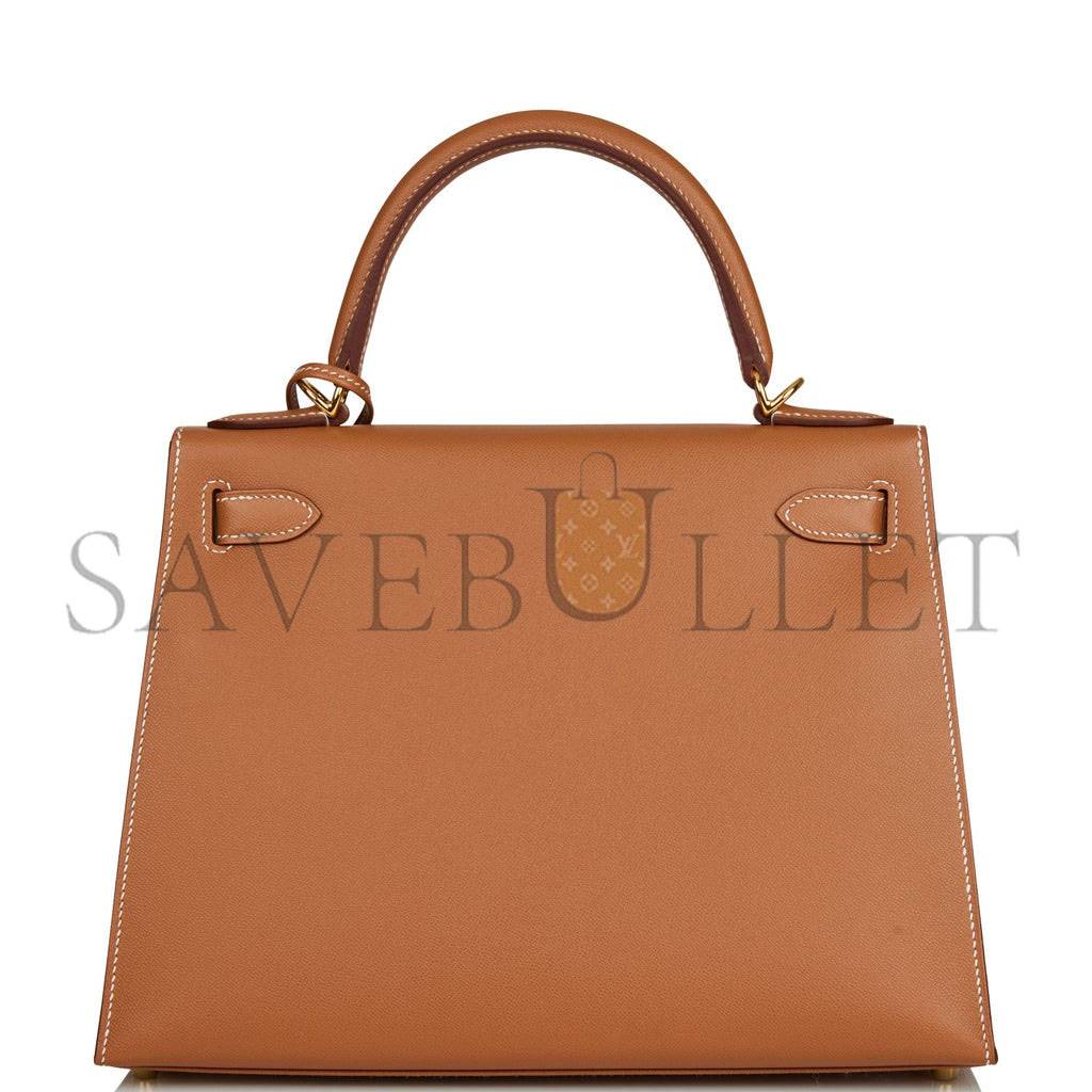 HERMES KELLY SELLIER 28 GOLD MADAME GOLD HARDWARE (28*22*10cm)