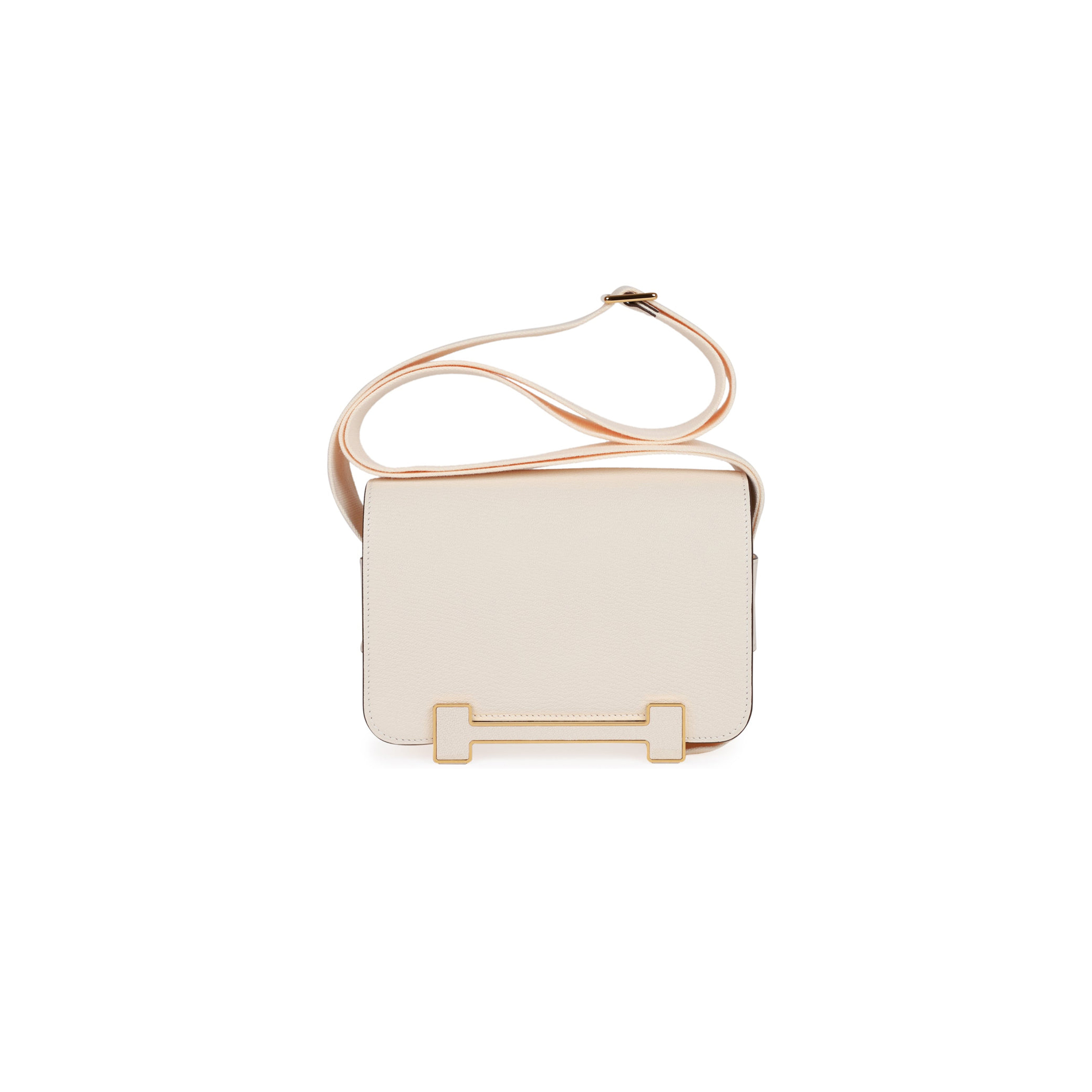 HERMES GETA NATA CHEVRE GOLD HARDWARE (20.3*14*6.4cm)