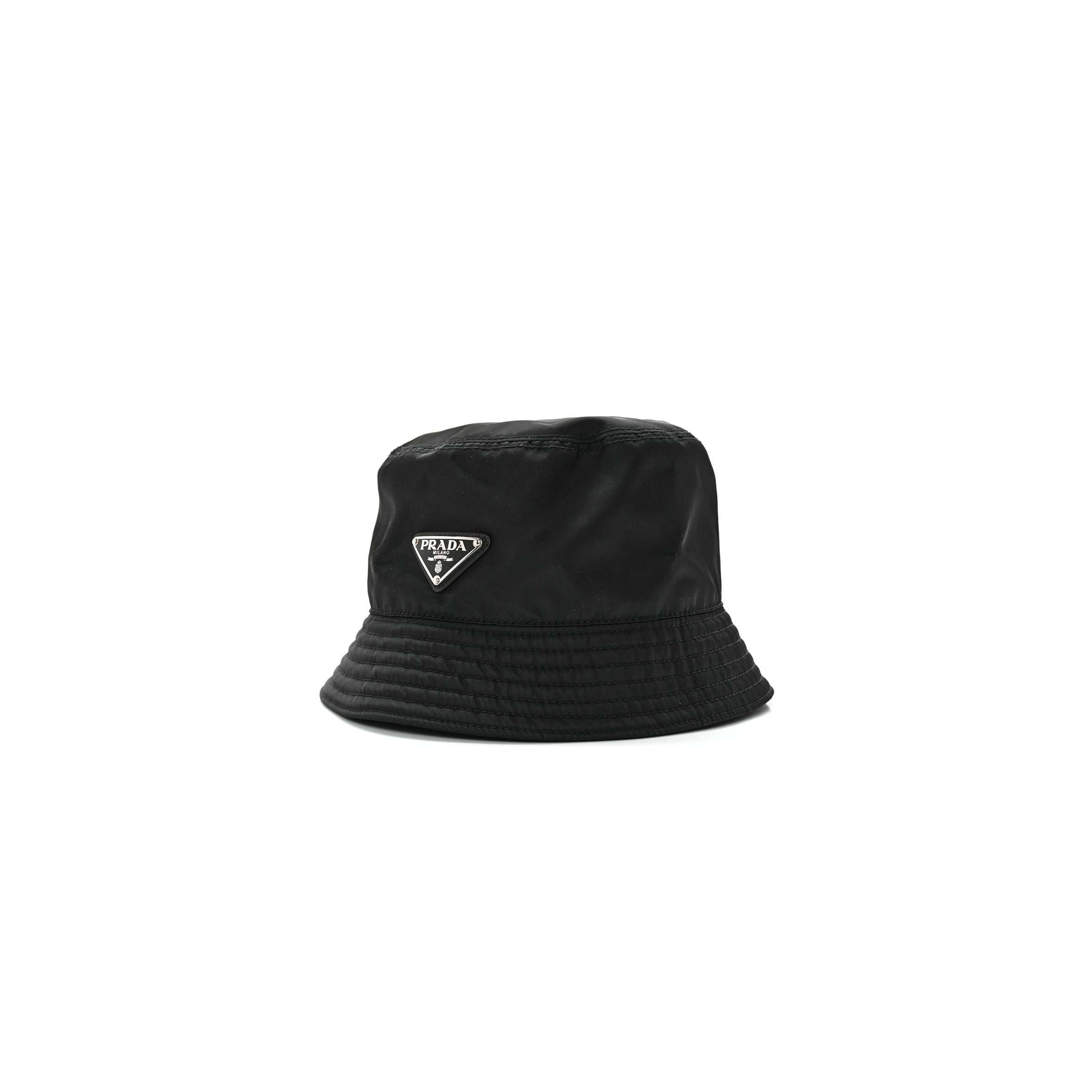 PRADA RE-NYLON BUCKET HAT S BLACK