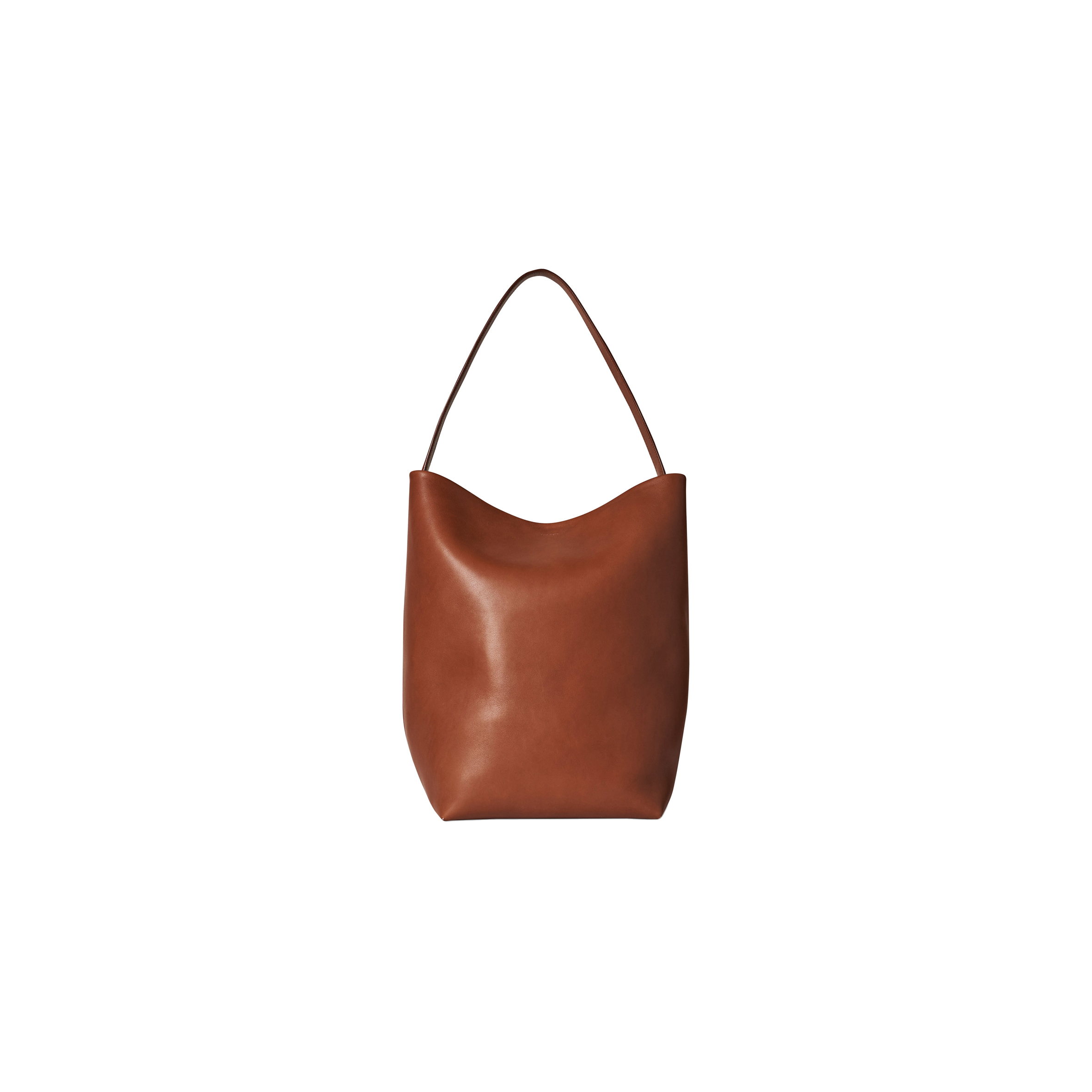 THE ROW LARGE NS PARK TOTE BAG IN LEATHER DARK CUIR W1273L72DCPLD (38*43*20cm)