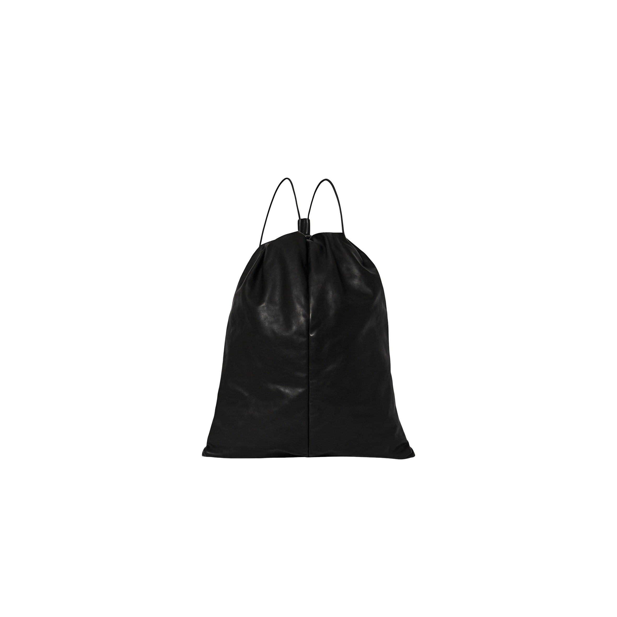 THE ROW PUFFY BACKPACK IN LEATHER BLACK W1604L114BLPL (28*47*8cm)