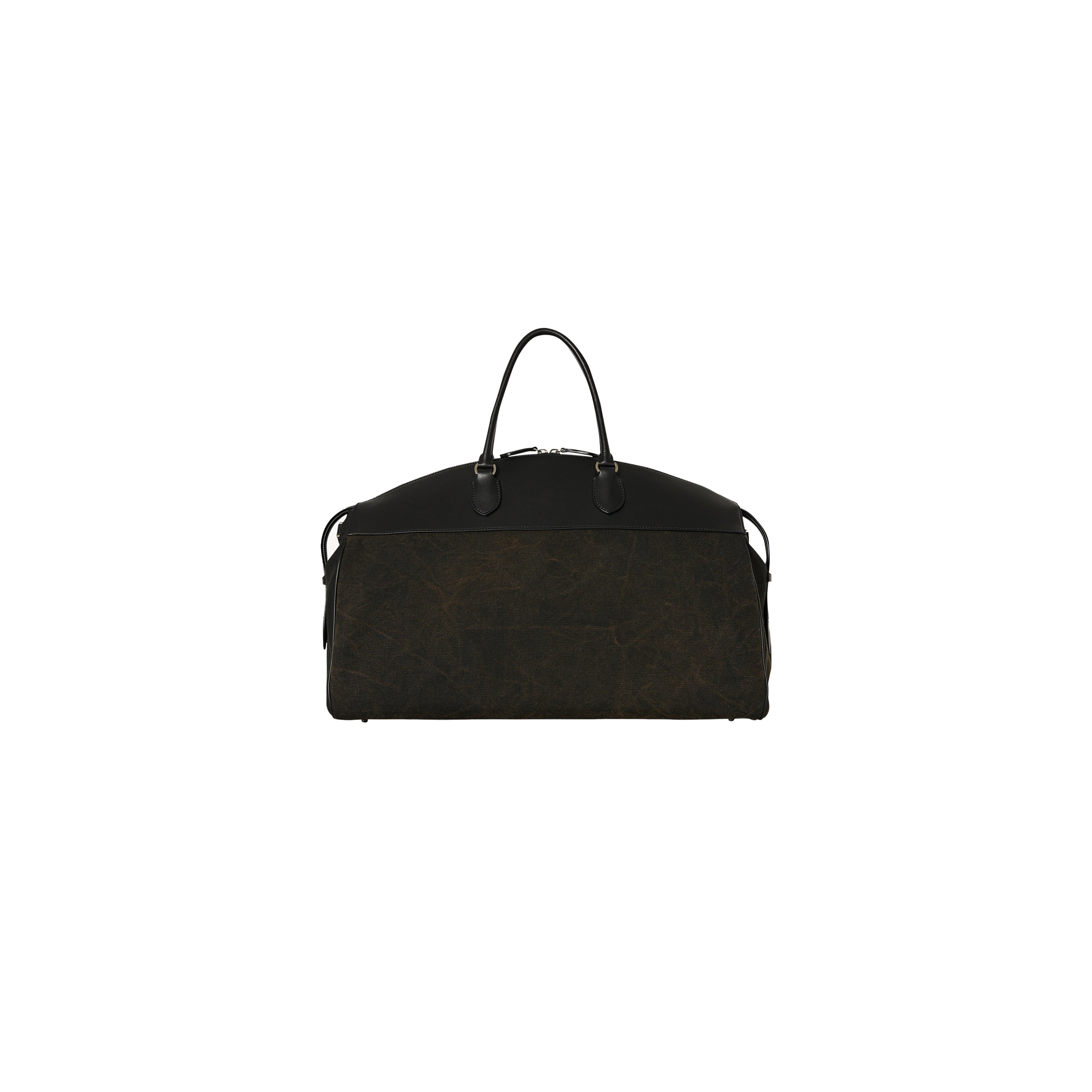 THE ROW GEORGE DUFFLE IN LEATHER AND DENIM BLACKBLACK W1630L52W763BBLCS (43*18*30cm)