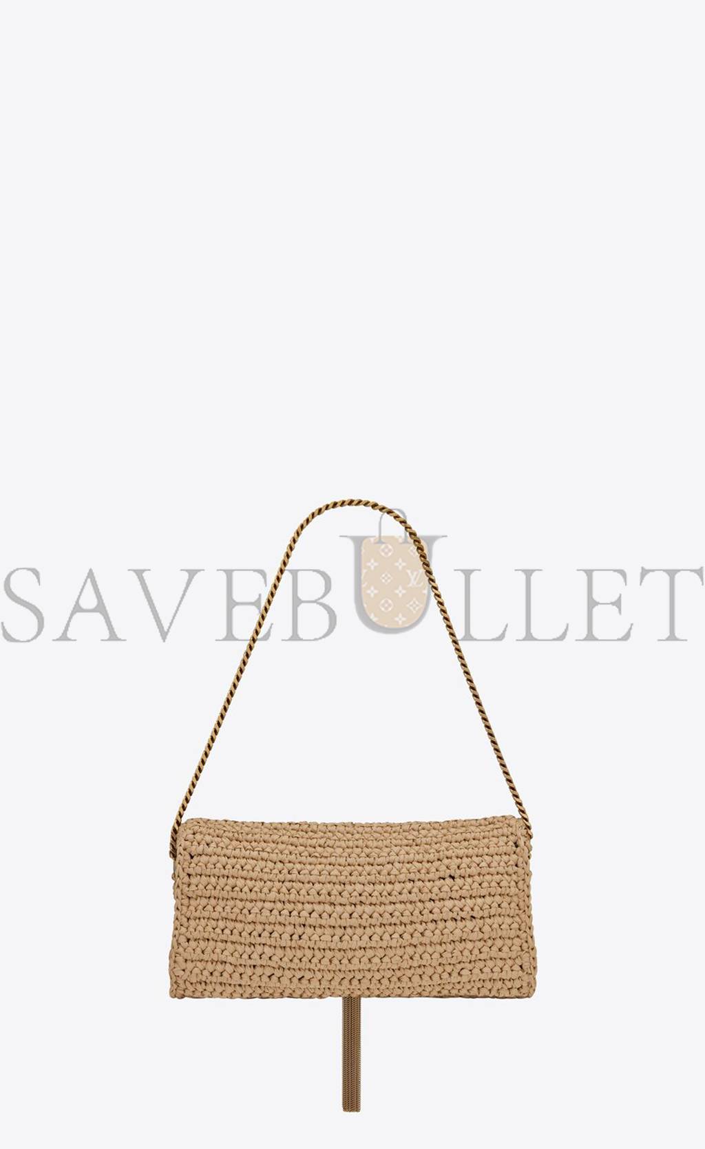 YSL KATE 99 CHAIN BAG WITH TASSEL IN RAFFIA 604276GG6AW7072 (26*13.5*4.5cm)