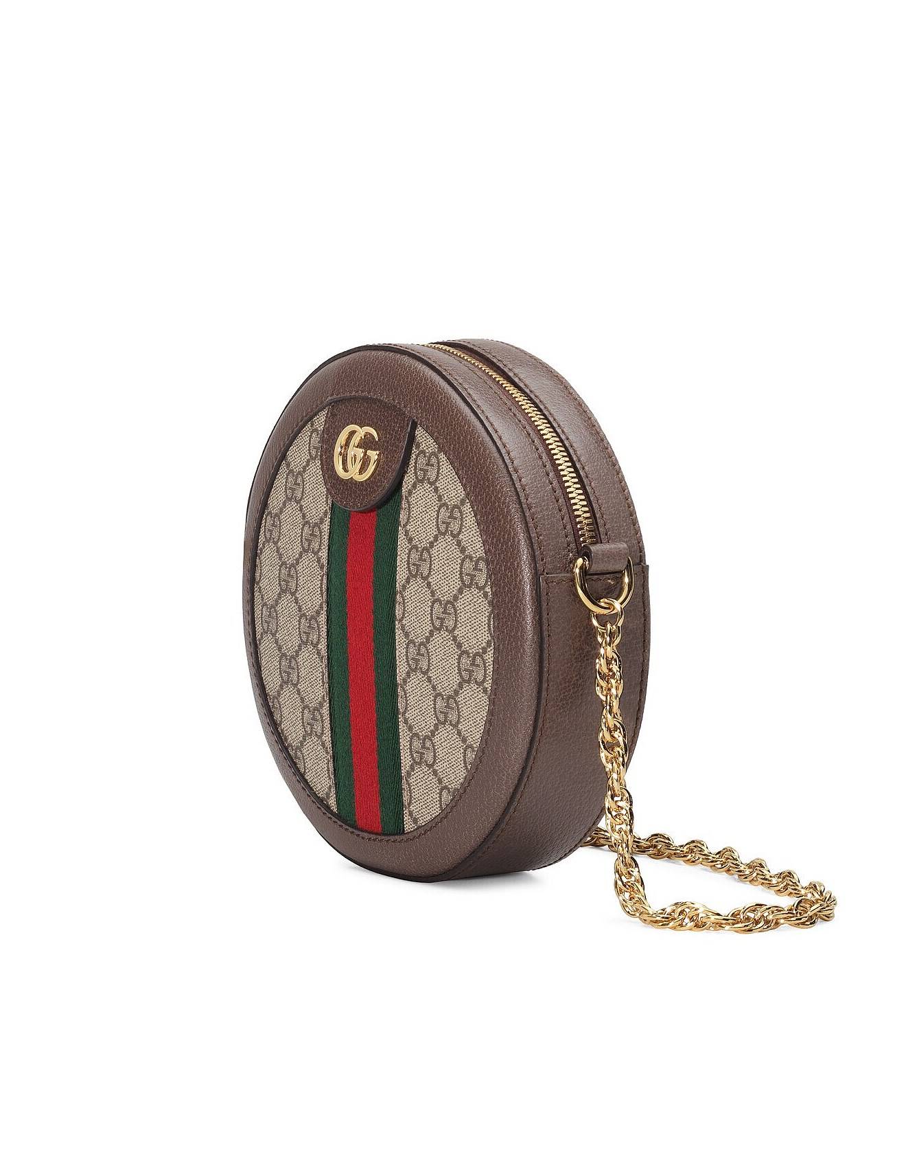 GUCCI OPHIDIA MINI GG ROUND SHOULDER BAG 550618  (18*18*4.5cm)